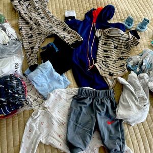 Box of babyboy clothes 0-6